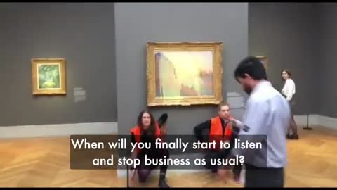 The Latest from Our 'Stop the Oil' Morons, Mashed Potato over a Monet Piece in Germany