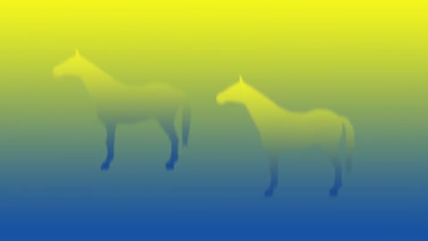 Optical illusion with horses 1