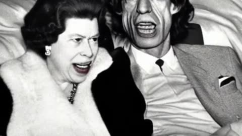 QUEEN ELIZABETH ONE STAND STAND WITH MICK JAGGER
