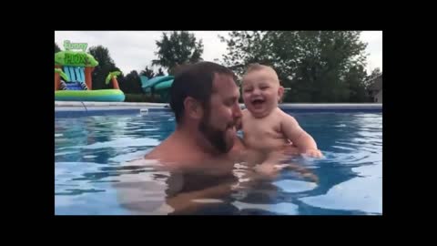 Very Cute Babies Laughing with their Dads