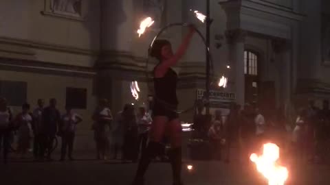 Show with flames -hot and spectacular