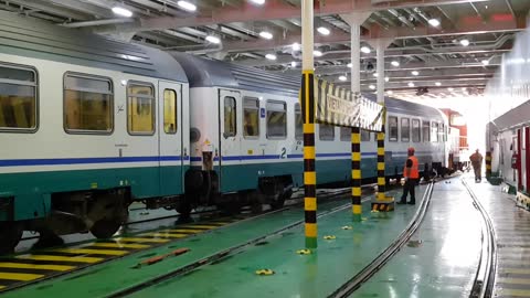 Train Boarding a Boat