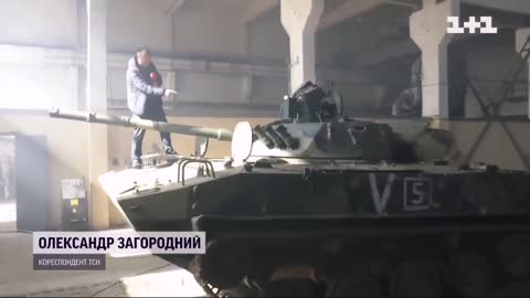 Ukrainian workshop where they are working on some of the Captured Russian Vehicles