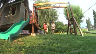 Collab copyright protection - two kids swing set girl fails jump