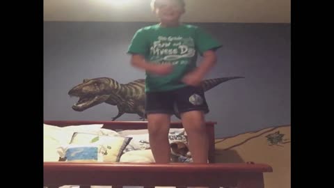 Dancing Boy Breaks Bed And Lies To Mom About It