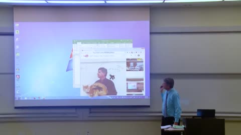 Math Professor Fixes Projector Screen (April Fools Prank)