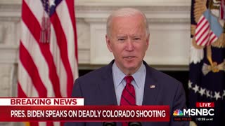 Biden Calls For Gun Control After Colorado Shooting