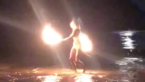 Fire Dancing at East Beach