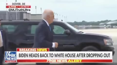 JUST IN: Biden Seen Heading Back To The White House After Dropping Out Of Race