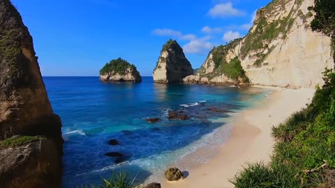 view of Nusa Penida Island, Bali, Indonesia