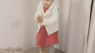 Adorable Baby Jumps and Dance on Music