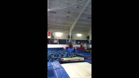 My first tripple backflip into foam pit but kind of failed