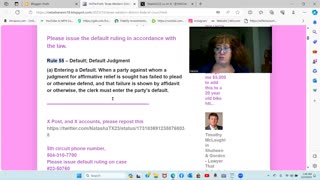 Can People Help Me Get A Default Ruling? Our Courts Are Gone, We Have Get Them Back