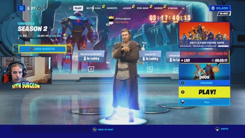 Sithsurgeon - Fortnite Live Stream. Fortnite with Viewers.