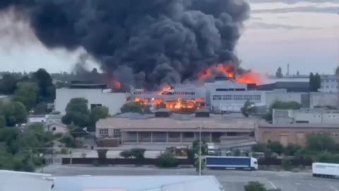 Ukraine War - A strong fire continues in the Odessa industrial zone after a morning strike