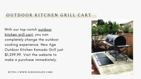 outdoor kitchen grill cart