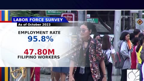 Pinakamataas na employment rate mula noong April 2005, naitala noong Oktubre −PSA