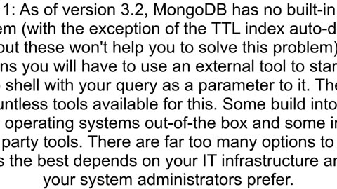 Event scheduler cronjob in MongoDB