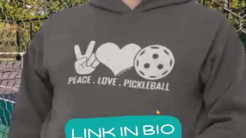 Peace, Love, Pickleball Hoodie | Retro Pickleball Apparel