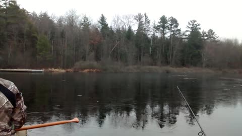 Winter fishing in Canada can be tricky!