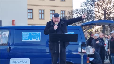 DJ HAPPY VIBES, Andreas Hofmann - 62. MAHNWACHE, BAUTZEN, Kornmarkt, 11 04 2022