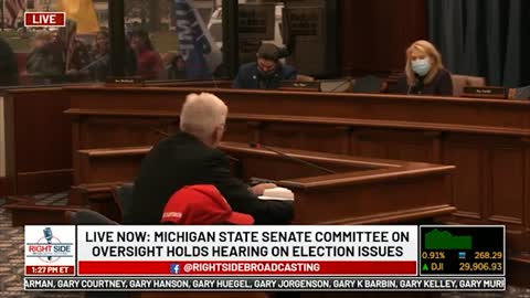 Witness #21 testifies at Michigan House Oversight Committee hearing on 2020 Election. Dec. 2, 2020.