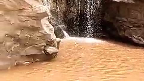 Amazing rain waterfall