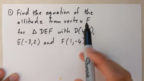 Grade 10 Math - Equation of an altitude (Lesson 2.3)