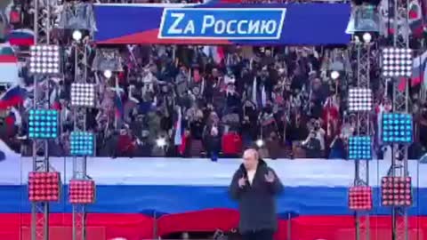 Vlagyimir Putyin beszéde a moszkvai Luzsnyiki stadionban