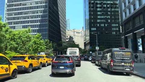 4K HDR Drive Through Downtown Manhattan, New York City | Urban Exploration