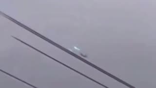 Moment when passenger plane seems to have been hit by lightning