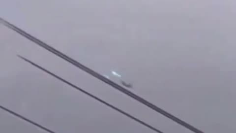 Moment when passenger plane seems to have been hit by lightning