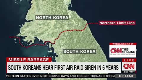 See air raid siren interrupt TV broadcast in South Korea