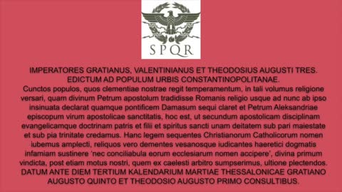 EDICTUM THESSALONICENSE «CUNCTOS POPULUS» (27 FEB. 380 A.D.)
