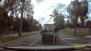 Driver Disrupts Traffic to Grab Beverage