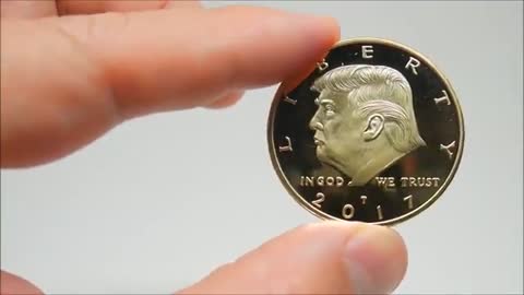 GOLD AND SILVER PLATED PRESIDENT TRUMP 2020 COIN to buy click the link below