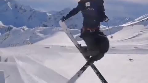 Spin in the air while skiing