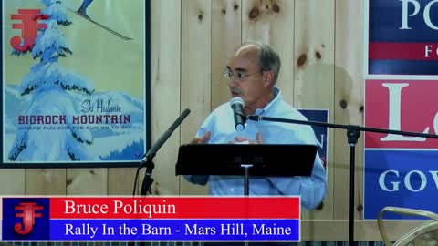 Bruce Poliquin speaks at Republican Rally in The Barn, Mars Hill, Maine Oct 25, 2022