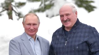 Putin and Lukashenko go skiing