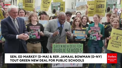 Ed Markey & Jamaal Bowman Announce Green New Deal For Public Schools