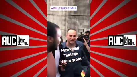 Meek Mill Arrives At Sixers Game Fresh After Being Released