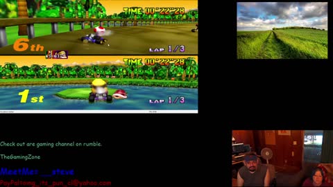 Mario Kart 64 ( With Sara from MeetMe ) Fun Retro Gaming 50cc special cup 2x trys its hard