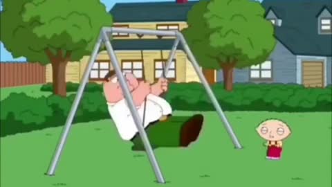 Peter griffin tries to jump off swing