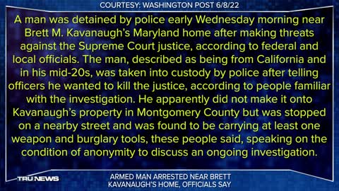 Leftist Domestic Terrorism Threat Level High…Assassination of Justice Kavanaugh Averted