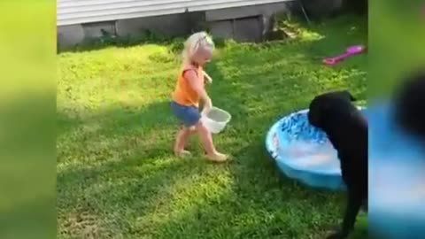 Funny kid water fail