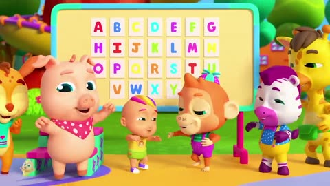 ABC Song Alphabets Song For Kids | Songs For Babies | Nursery Rhymes with Zoobees #Kidssong