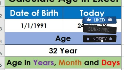 How to Calculate Total Age in Years, Months and Days