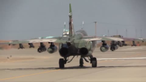 Footage of combat sorties of Su-25 assault aircraft pilots of the Eastern Military District