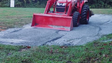 Spreading Crushed Concrete