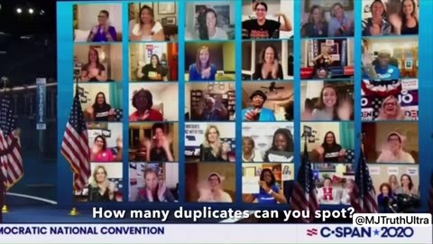 DNC Convention 2020 - Why so many Duplicate People?